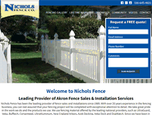 Tablet Screenshot of nicholsfence.com